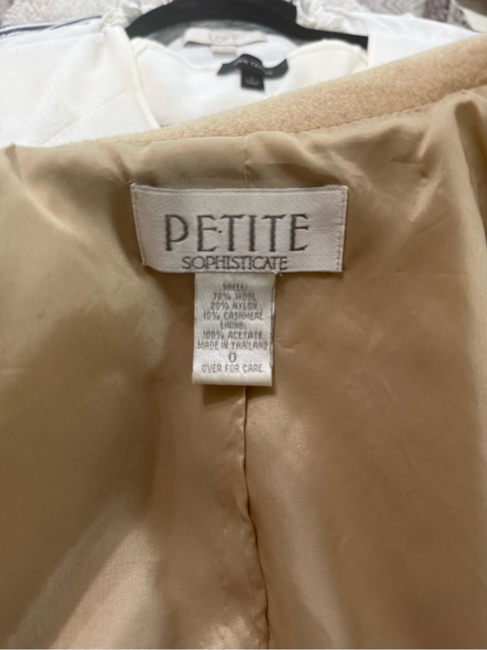 Petite Sophisticate Camel hair/Wool Blend Jacket -  like new size 0 - Picture 7 of 7